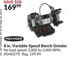 Princess Auto 8 in. Variable-Speed Bench Grinder offer
