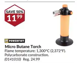 Princess Auto Micro Butane Torch offer