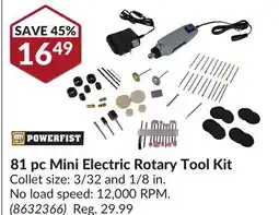 Princess Auto 81 pc Mini Electric Rotary Tool Kit offer