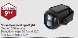 Princess Auto Solar-Powered Spotlight offer