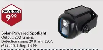 Princess Auto Solar-Powered Spotlight offer