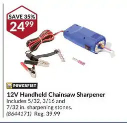 Princess Auto 12V Handheld Chainsaw Sharpener offer