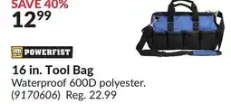 Princess Auto 16 in. Tool Bag offer