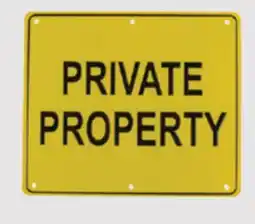 Princess Auto Aluminum Signs Private Property offer