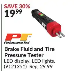 Princess Auto Brake Fluid and Tire Pressure Tester offer