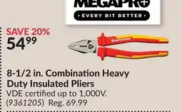 Princess Auto 8-1/2 in. Combination Heavy Duty Insulated Pliers offer
