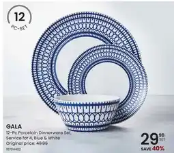 Stokes GALA 12-Pc Porcelain Dinnerware Set offer