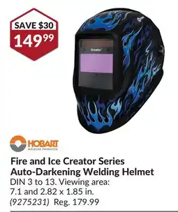 Princess Auto Fire and Ice Creator Series Auto-Darkening Welding Helmet offer