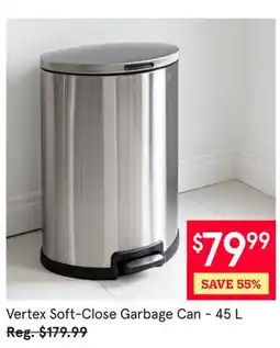 Kitchen Stuff Plus Vertex Soft-Close Garbage Can-45 offer
