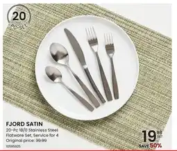Stokes FJORD SATIN 20-Pc 18/0 Stainless Steel Flatware Set offer
