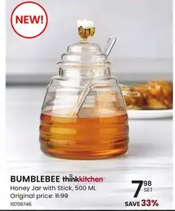 Stokes thinkkitchen BUMBLEBEE Honey Jar with Stick offer
