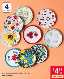 Kitchen Stuff Plus 4 Pc. Nibble Melamine Tidbit Plate Set offer