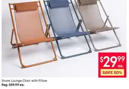 Kitchen Stuff Plus PC. SET Shore Lounge Chair with Pillow offer