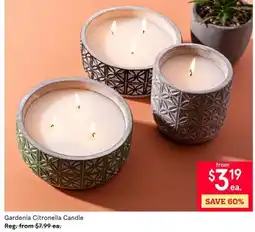 Kitchen Stuff Plus PC. SET Gardenia Citronella Candle offer