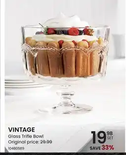 Stokes VINTAGE Glass Trifle Bowl offer
