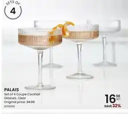 Stokes PALAIS Set of 4 Coupe Cocktail Glasses offer