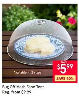 Kitchen Stuff Plus 4 Bug Off Mesh Food Tent offer