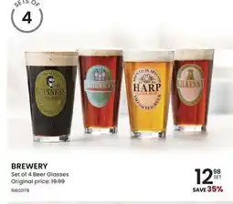 Stokes BREWERY Set of 4 Beer Glasses offer