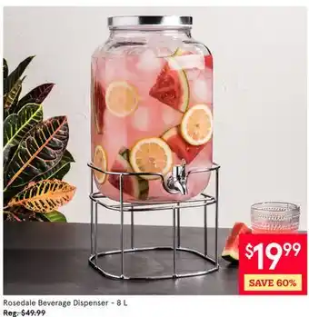 Kitchen Stuff Plus Rosedale Beverage Dispenser 8 L offer