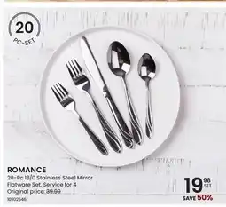 Stokes ROMANCE 20-Pc 18/0 Stainless Steel Mirror Flatware Set offer