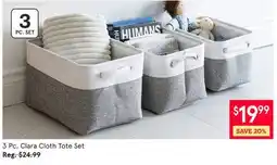 Kitchen Stuff Plus 3 Pc. Clara Cloth Tote Set offer