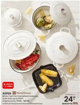 Stokes ASPEN White Cast Iron Enamelled Cookware offer