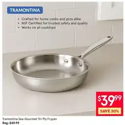 Kitchen Stuff Plus 9 PC. SET Tramontina Sea-Gourmet Tri-Ply Frypan offer