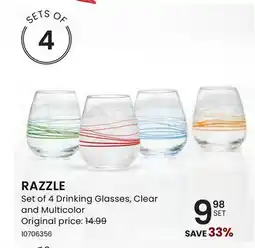 Stokes RAZZLE Set of 4 Drinking Glasses offer