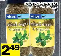 Supermarché PA PUR ORIGAN GREC KRINOS | Pure Greek Oregano offer