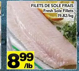 Supermarché PA FILETS DE SOLE FRAIS | Fresh Sole Fillets offer