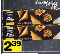 Supermarché PA PÂTE FILLO KRINOS | Fillo Dough offer