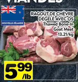 Supermarché PA RAGOÛT DE CHÈVRE DÉGELÉ AVEC OS | Bone-In Goat Meat Goat offer