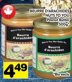 Supermarché PA BEURRE D'ARACHIDES NUTS TO YOU | Peanut Butter offer