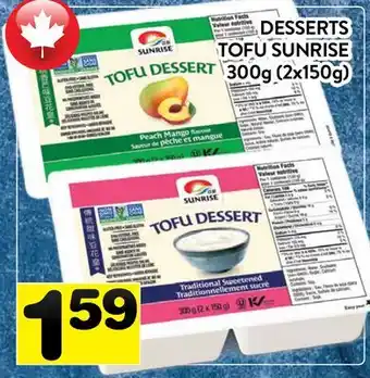 Supermarché PA DESSERTS TOFU SUNRISE offer