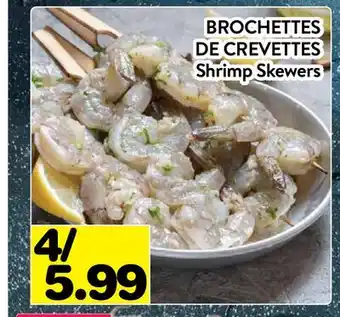 Supermarché PA BROCHETTES DE CREVETTES | Shrimp Skewers offer