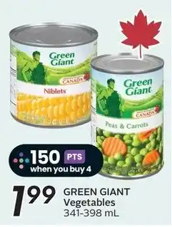 Sobeys Green giant vegetables offer