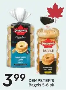 Sobeys Dempster's bagels offer