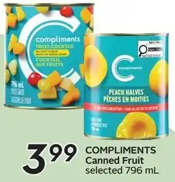 Sobeys Compliments canned fruit offer