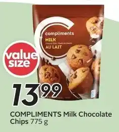 Sobeys Compliments milk chocolate chips offer