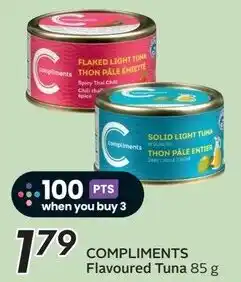 Sobeys Compliments flavoured tuna offer