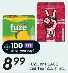 Sobeys Fuze or peace iced tea offer