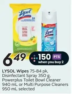 Sobeys Lysol wipes offer