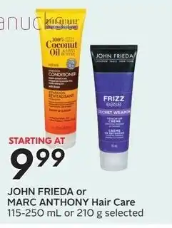 Sobeys John frieda or marc anthony hair care offer