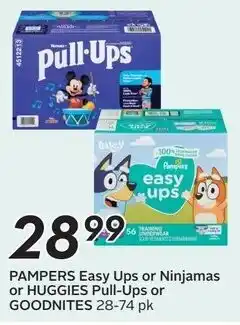 Sobeys Pampers easy ups or ninjamas or huggies pull-ups or goodnites offer