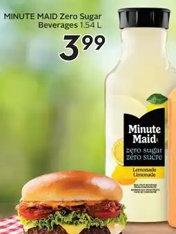 Sobeys Minute maid zero sugar beverages offer