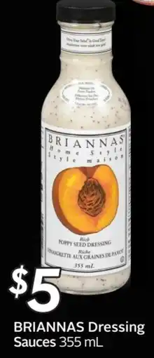 Sobeys Briannas dressing sauces offer