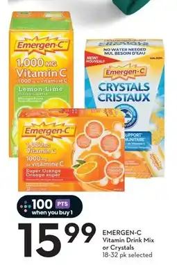 Sobeys Emergen-c vitamin drink mix or crystals offer