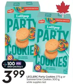 Sobeys Leclerc party cookies offer