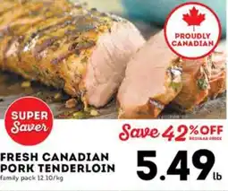 Market Place IGA Fresh canadian pork tenderloin offer