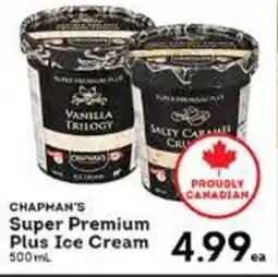 Market Place IGA Chapman's super premium plus ice cream offer